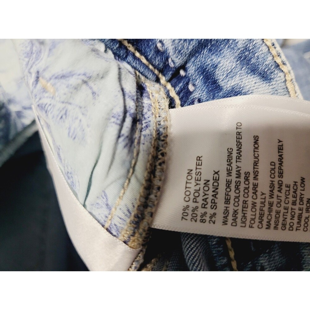 NWT Tommy Bahama Womens Jeans Size 16 Indigo Palms Mid-Rise Mini Bootcut Blue - Picture 8 of 16